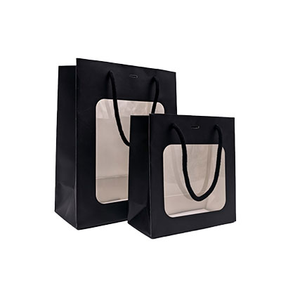 Sacs pelliculés noir mat avec fenêtre - 2 formats